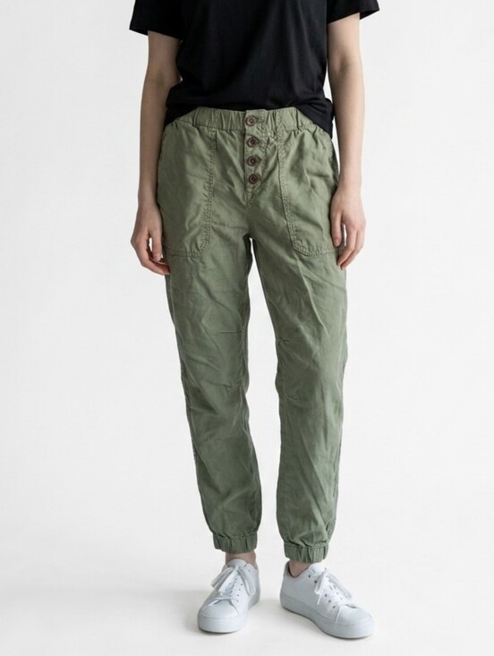 Free People Pants - Free People High Rise Olive Green Cargo Jogger Pants Size Small